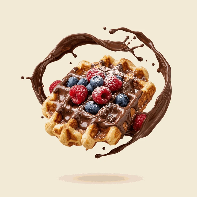 Gaufre Nutella aux fruits rouges
